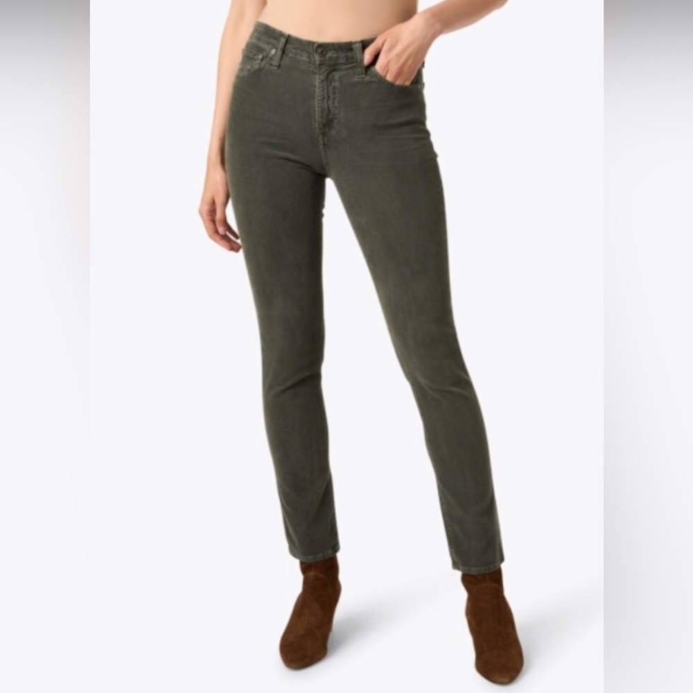 AG The Stevie Ankle, green corduroys, size - 25R